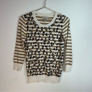BANANA REPUBLIC | Leopard Striped Sweater
